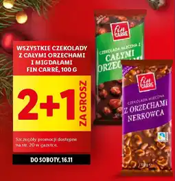 Lidl Wszystkie czekolady z całymi orzechami i migdałami fin carré, oferta