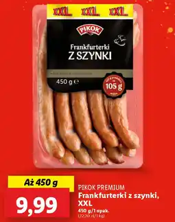 Lidl PIKOK PREMIUM Frankfurterki z szynki, XXL oferta