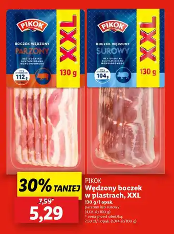 Lidl PIKOK Wędzony boczek w plastrach, XXL oferta