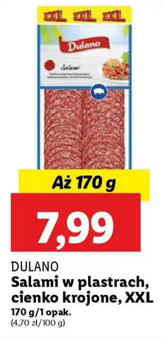 Lidl DULANO Salami w plastrach, cienko krojone, XXL oferta