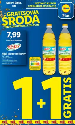 Lidl Olej słonecznikowy Vita d'or oferta