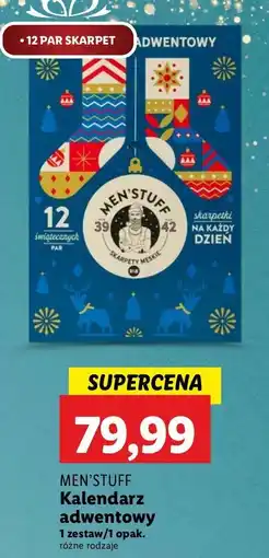 Lidl Kalendarz adwentowy skarpetki Men's Stuff oferta