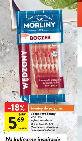 Intermarche Boczek wędzony plastry Morliny oferta