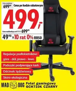 Media Expert Fotel gamingowy Mad Dog oferta