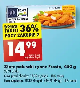 Biedronka Złote paluszki rybne z fileta Frosta oferta