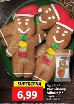 Lidl Piernikowy mikołaj Favorina oferta