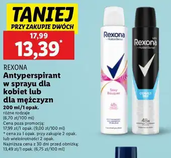 Lidl Antyperspirant Rexona Men Cobalt Dry oferta