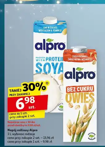 Auchan Napój owsiany niesłodozny Alpro oferta