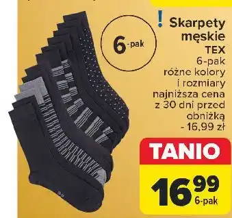 Carrefour Skarpety męskie Tex oferta