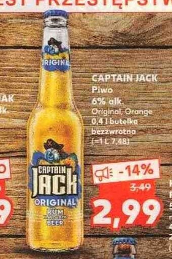 Kaufland Piwo Captain Jack 400ml oferta