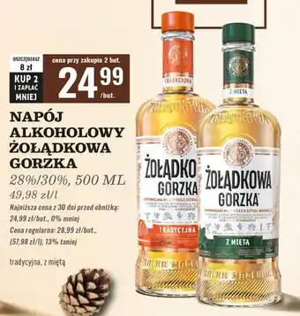 Biedronka Wódka Żołądkowa Gorzka Z Miętą oferta