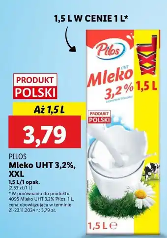 Lidl Mleko 3.2% Pilos oferta