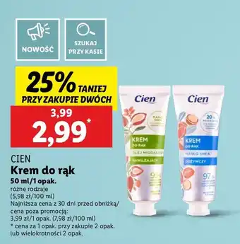 Lidl Krem do rąk odżywczy Cien oferta