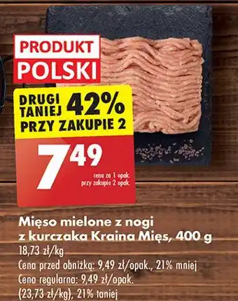 Biedronka Mięso mielone z nogi kurczaka Kraina Mięs oferta