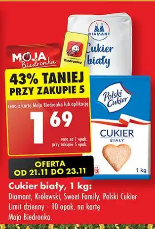 Biedronka Cukier biały Polski oferta