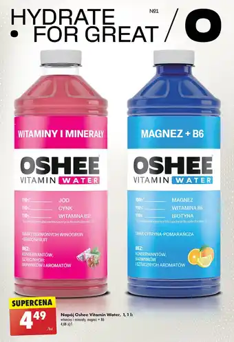 Biedronka Napój witaminy i minerały Oshee Vitamin Water oferta