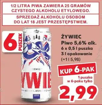 Kaufland ŻYWIEC Piwo 5,6% alk. oferta