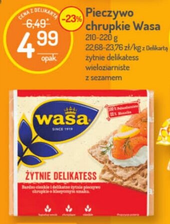 Delikatesy Centrum Pieczywo chrupkie Wasa 210-220g oferta