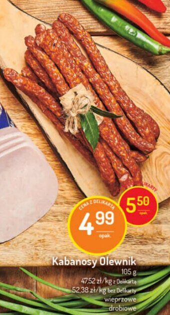 Delikatesy Centrum Kabanosy Olewnik 105g oferta