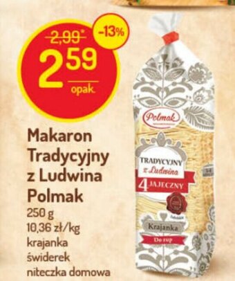 Delikatesy Centrum Makaron tradycyjny z Ludwina Polmak 250g oferta