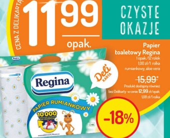 Delikatesy Centrum Papier toaletowy Regina 12 rolek oferta