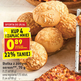 Biedronka Bułka z żółtym serem 70g oferta