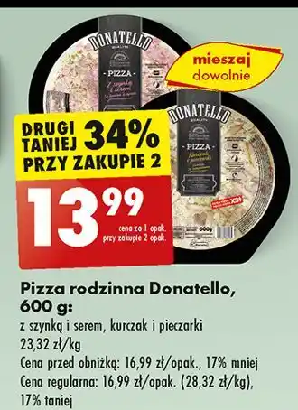 Biedronka Pizza kurczak i pieczarki Donatello oferta