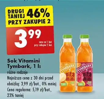 Biedronka Sok banan-marchew-jabłko Tymbark Vitamini oferta