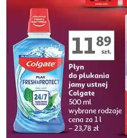 Auchan Płyn do ust fresh & protect Colgate Plax oferta