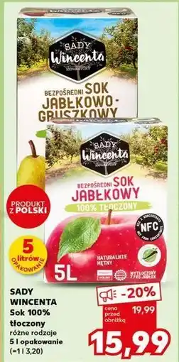 Kaufland Sok jabłkowo-gruszkowy Sady Wincenta oferta