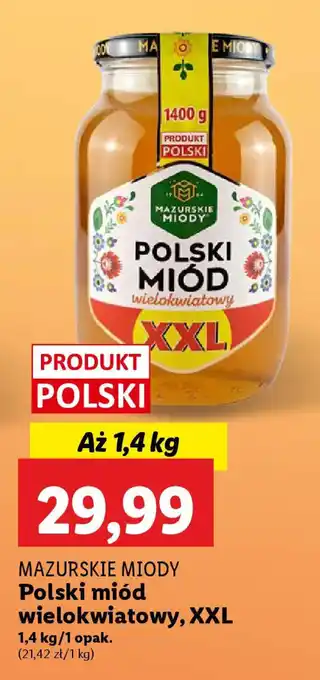 Lidl MAZURSKIE MIODY Polski miód wielokwiatowy, XXL oferta
