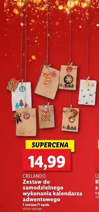 Lidl Zestaw do samodzielnego wykonania kalendarza adwentowego Crelando oferta