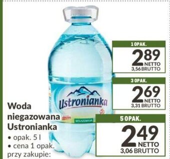 Makro Woda niegazowana Ustronianka 5l oferta