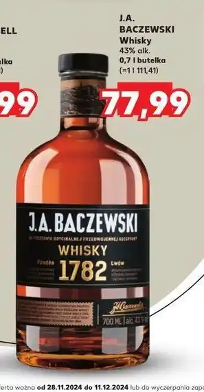 Kaufland Whisky J.a. Baczewski 1782 oferta