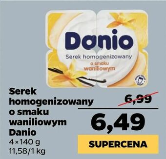 Netto Serek homogenizowany o smaku waniliowym Danio oferta