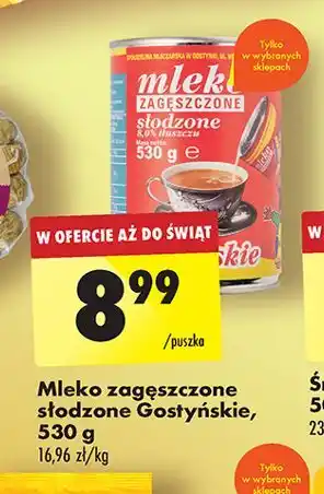 Biedronka Mleko zagęszczone słodzone Gostyń oferta