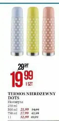 E.Leclerc Termos nierdzewny dots 500 ml 1 SZT oferta