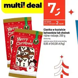 Ciasteczka w kształcie bałwanków lub choinek