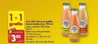 Biedronka Sok 100% tłoczone jabłko Bracia Sadownicy oferta