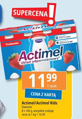 E.Leclerc Jogurt kids truskawka i banan Danone Actimel oferta