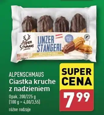 ALDI Ciastka kruche z nadzieniem Alpenschmaus oferta