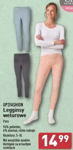 ALDI Legginsy welurowe m-xl Up2Fashion oferta
