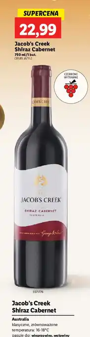 Lidl Wino Jacob's Creek Shiraz Cabernet oferta