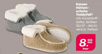 Netto Damen Hüttenschuhe Teddyfell oferta