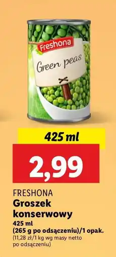Lidl Groszek konserwowy Freshona oferta