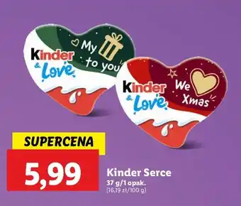 Lidl Czekoladka serce i love you Kinder oferta