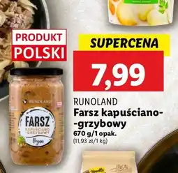 Lidl Farsz kapuściano-grzybowy Runoland oferta