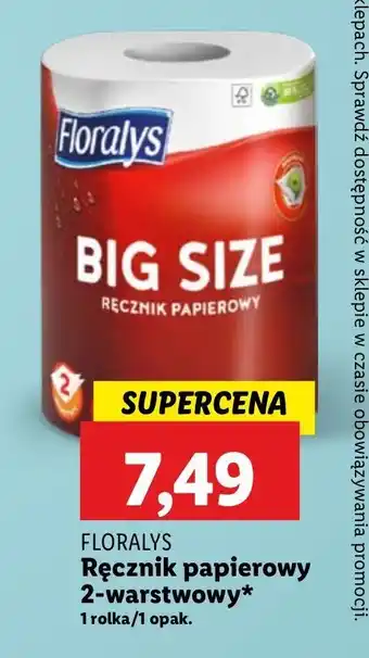 Lidl Ręcznik kuchenny gigarolka Floralys oferta