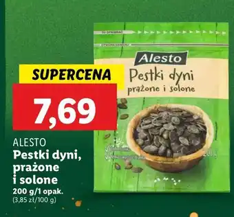 Lidl Pestki dyni styryjskiej prażone i solone Alesto oferta