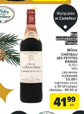 Carrefour Wino Chateau Les Petites Ranga Montagne Saint-Emilion oferta